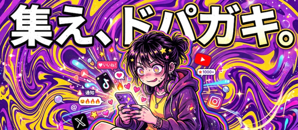 【集え、ドパガキ】SNS中毒×コスメオタ クを最強の武器に!