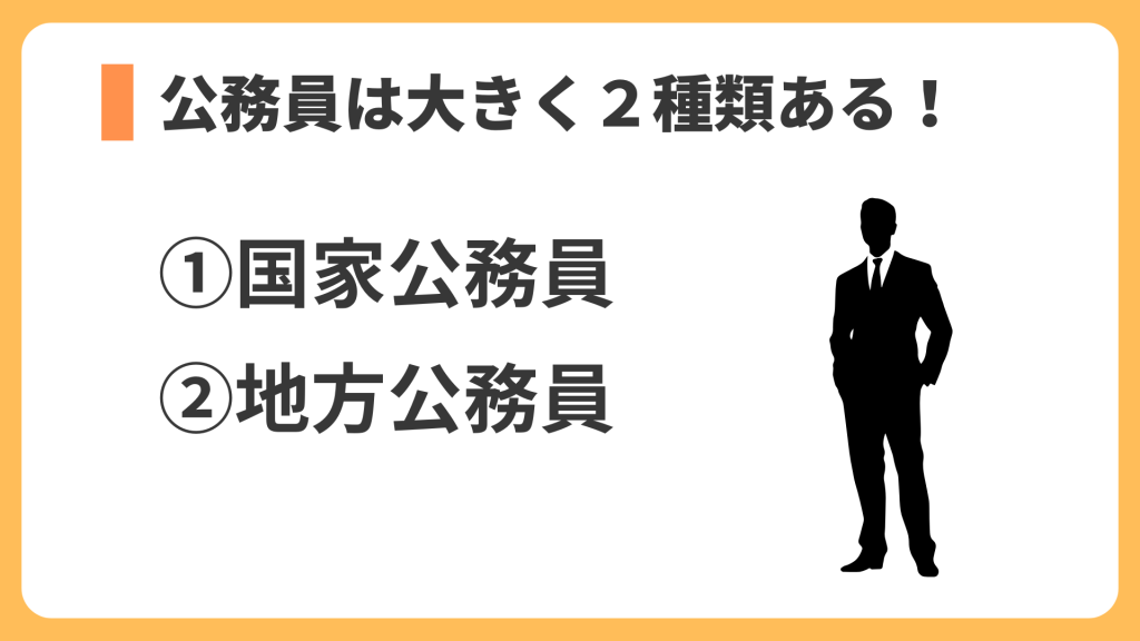 公務員は大きく2種類ある