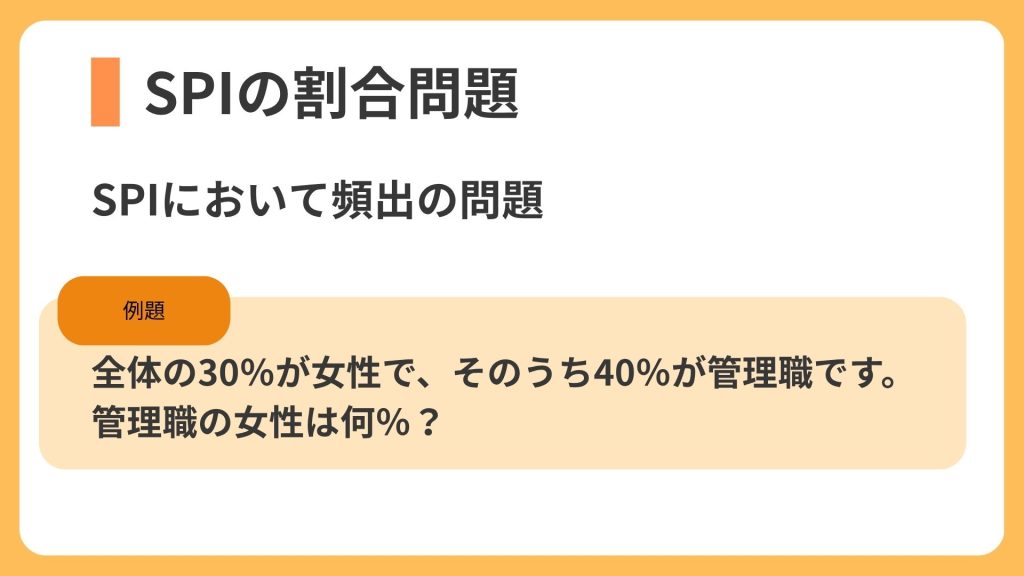 SPIの割合ってどんな問題？