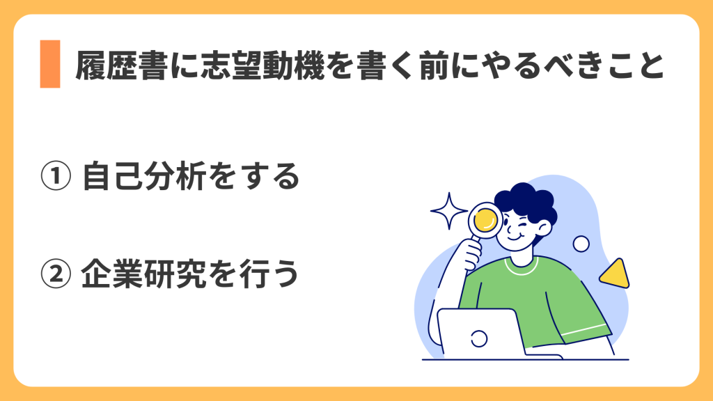 履歴書に志望動機を書く前にやるべきこと