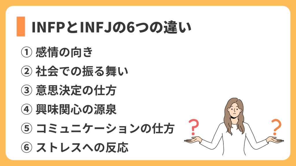 infpとinfjの6つの違い