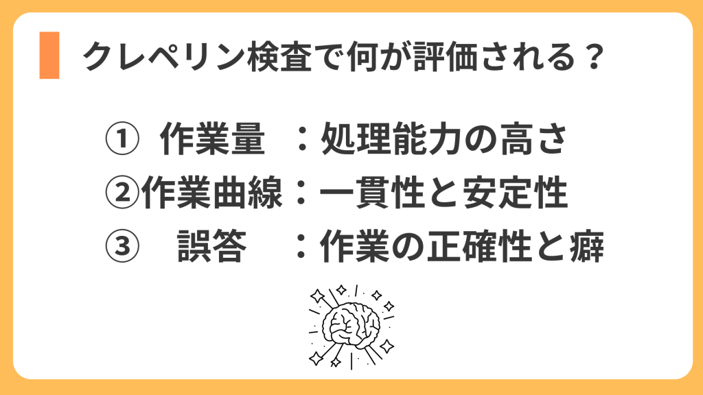 クレペリン検査で何が評価される？