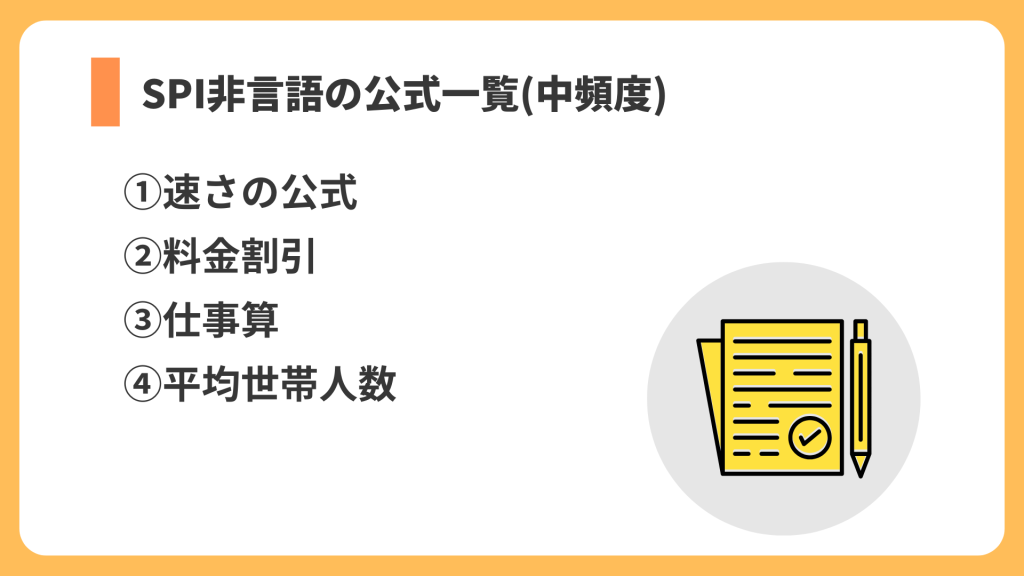 中程度　リスト