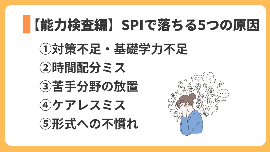 【能力検査編】SPIで落ちる5つの原因