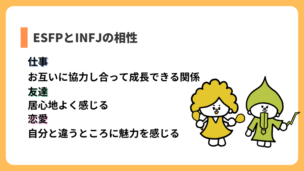 ESFPとINFJの相性
