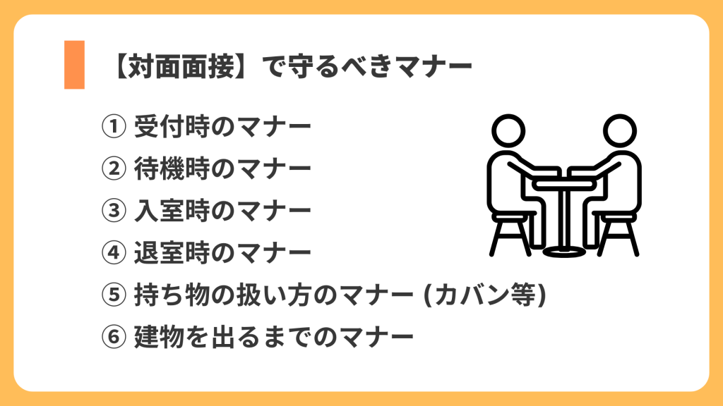 対面面接のマナー