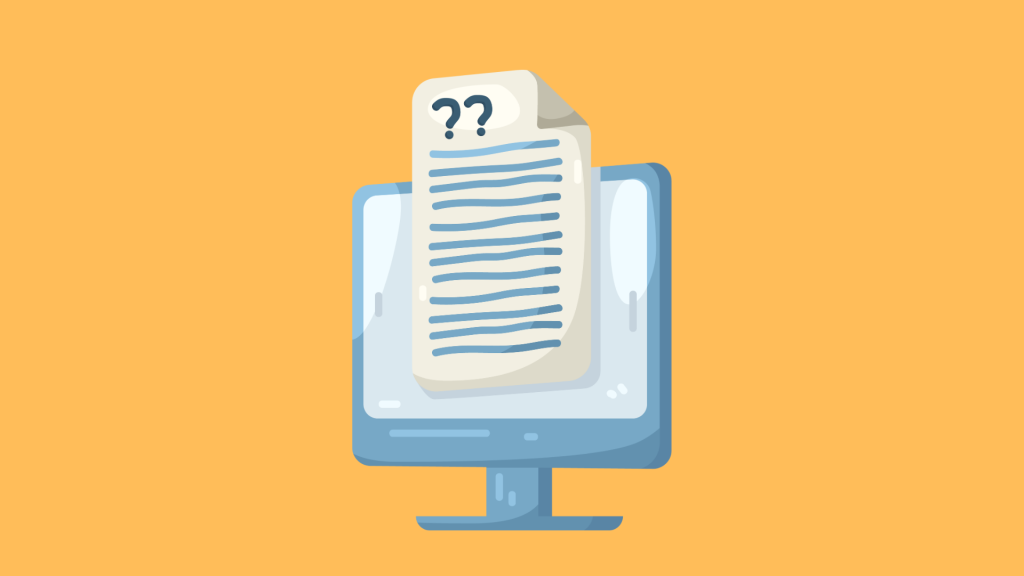 パソコンに文書が映し出されている